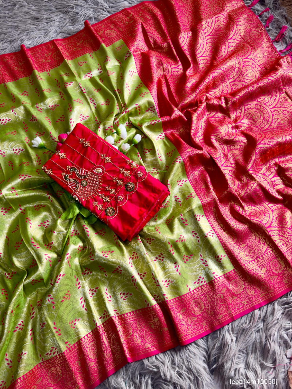 Premium Banarasi tissue silk saree