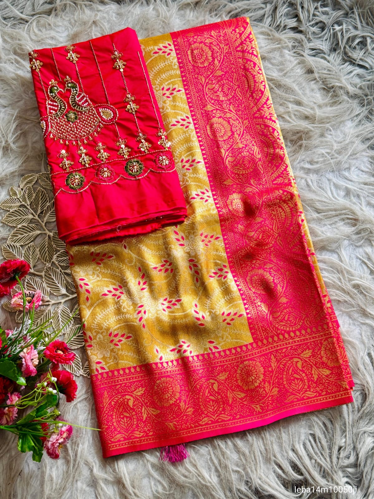 Premium Banarasi tissue silk saree