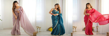 Gold Crush Tissue Silk Saree