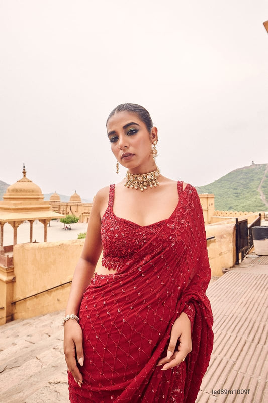 Saree of Heavy Quality faux Georgette