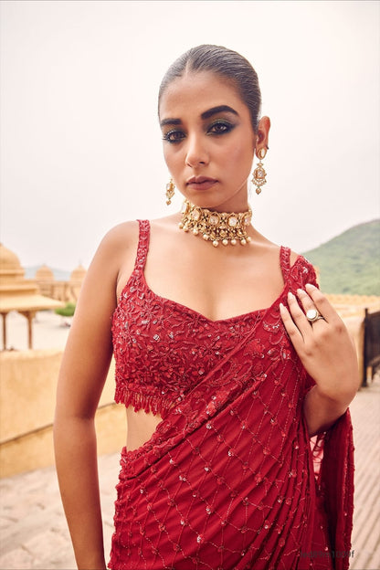 Saree of Heavy Quality faux Georgette