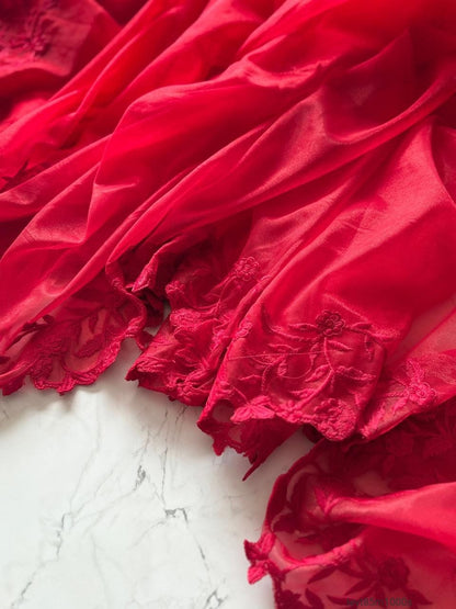 Primium Pure Twilnet Fabric With Multy Thread Work Saree