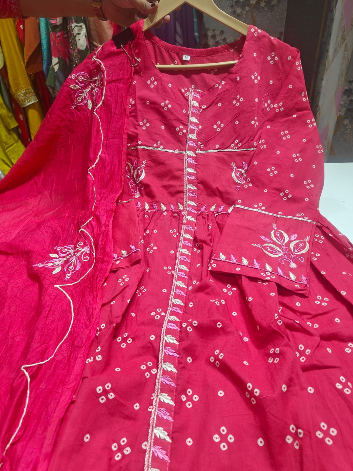 Anarkali kurti Heavy  embroidery work on full  kurti