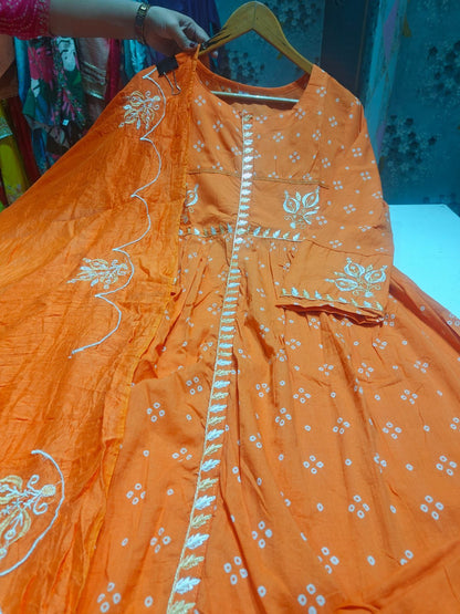Anarkali kurti Heavy  embroidery work on full  kurti