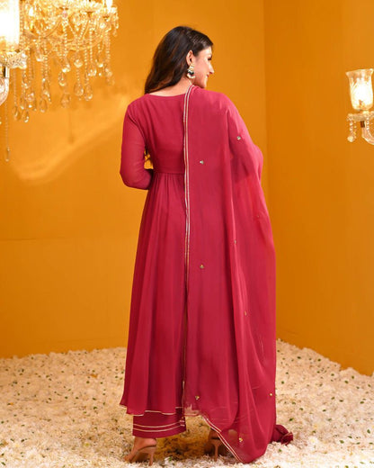 RAYON ANARKALI KURTI PANT AND DUPATTA