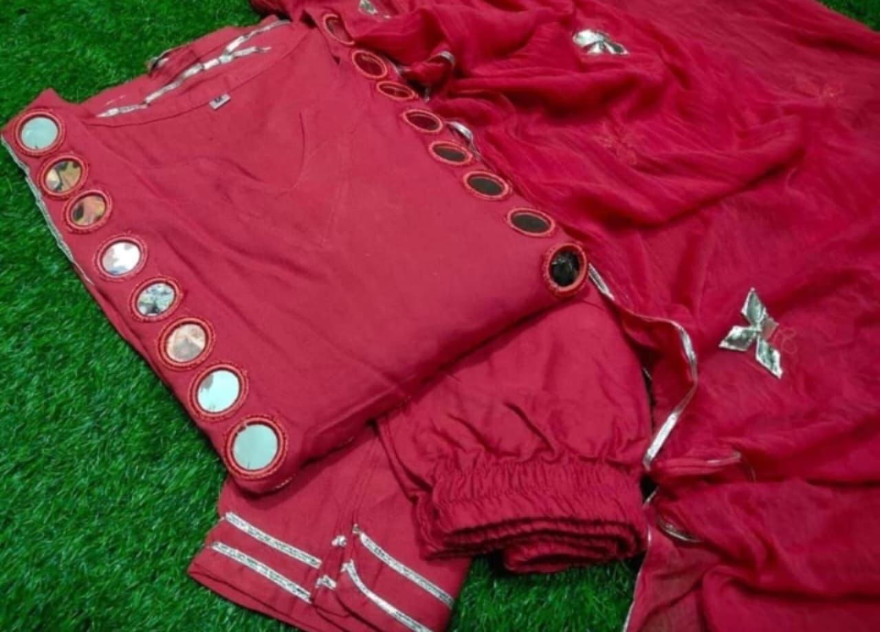 RAYON ANARKALI KURTI PANT AND DUPATTA