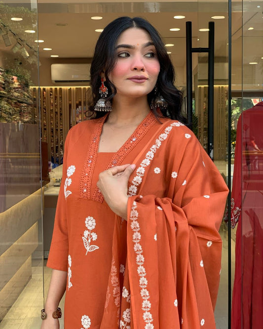 Embroidery work, kurti , pant dupatta