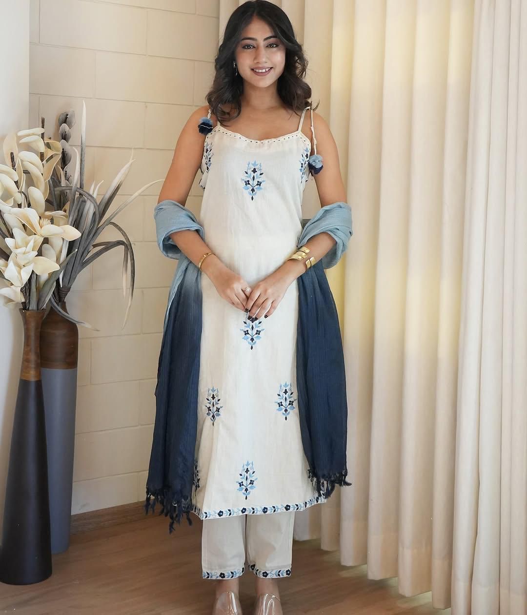 Anarkali Kurta Emrodori work