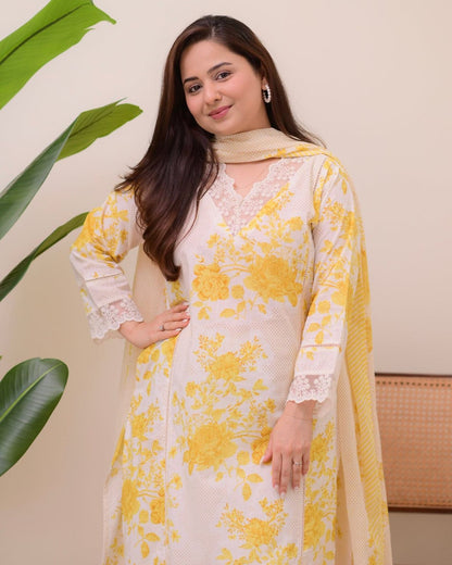 Printed Straight long Kurti With One side pocket