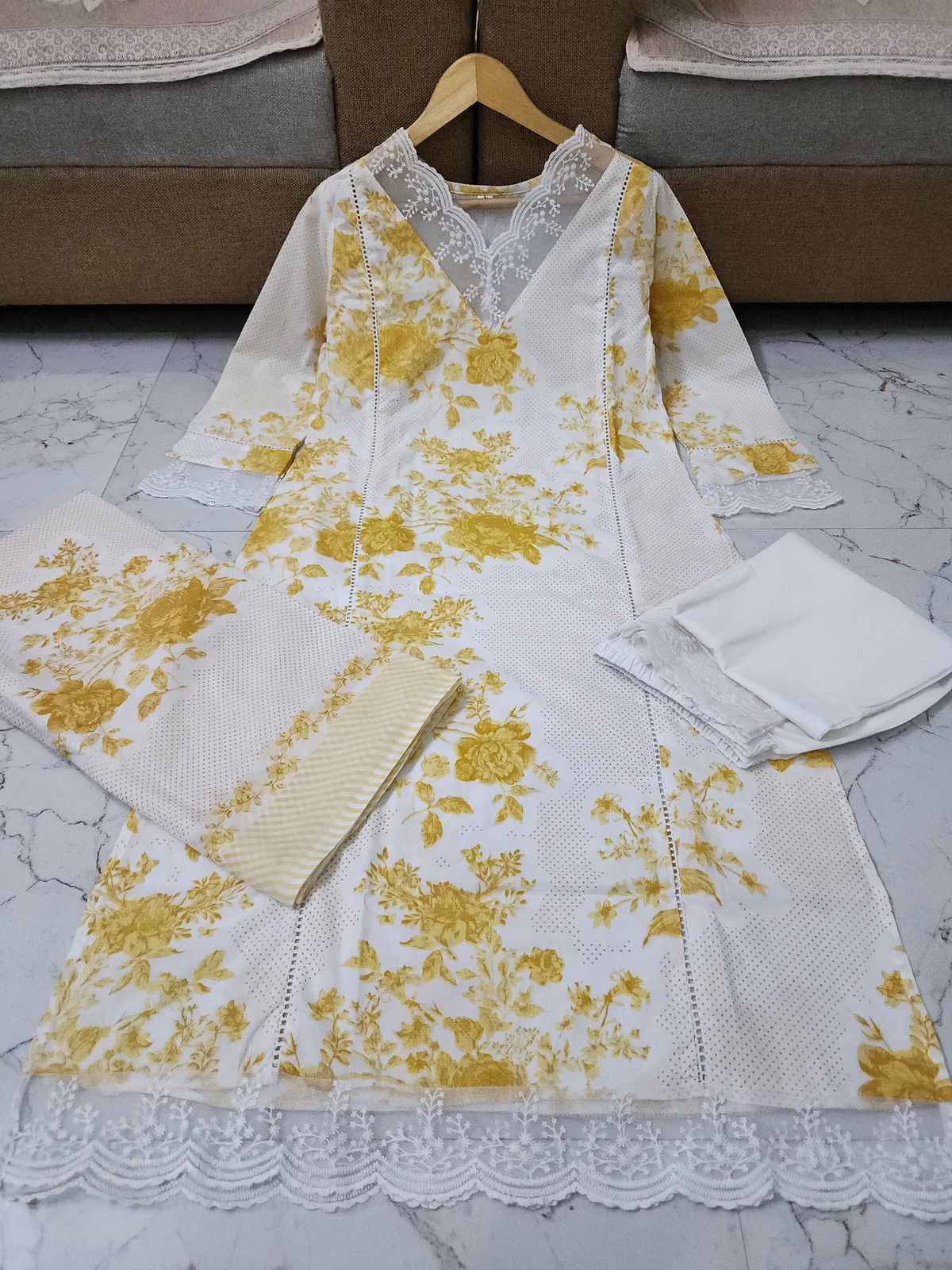 Printed Straight long Kurti With One side pocket