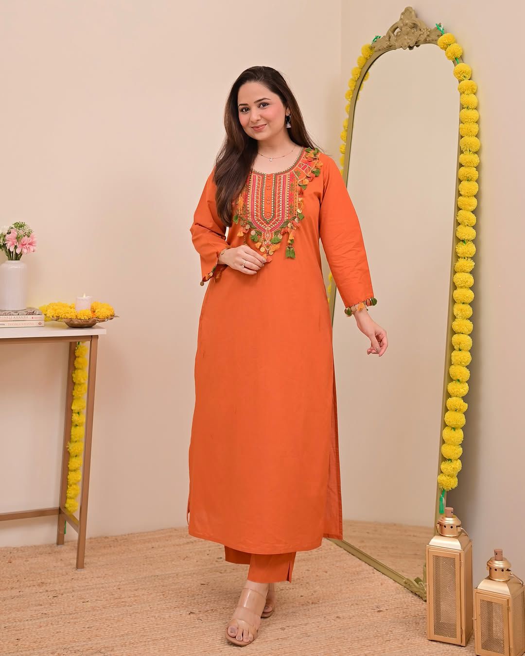Thread Embroide - tassels and designed Kurta sets