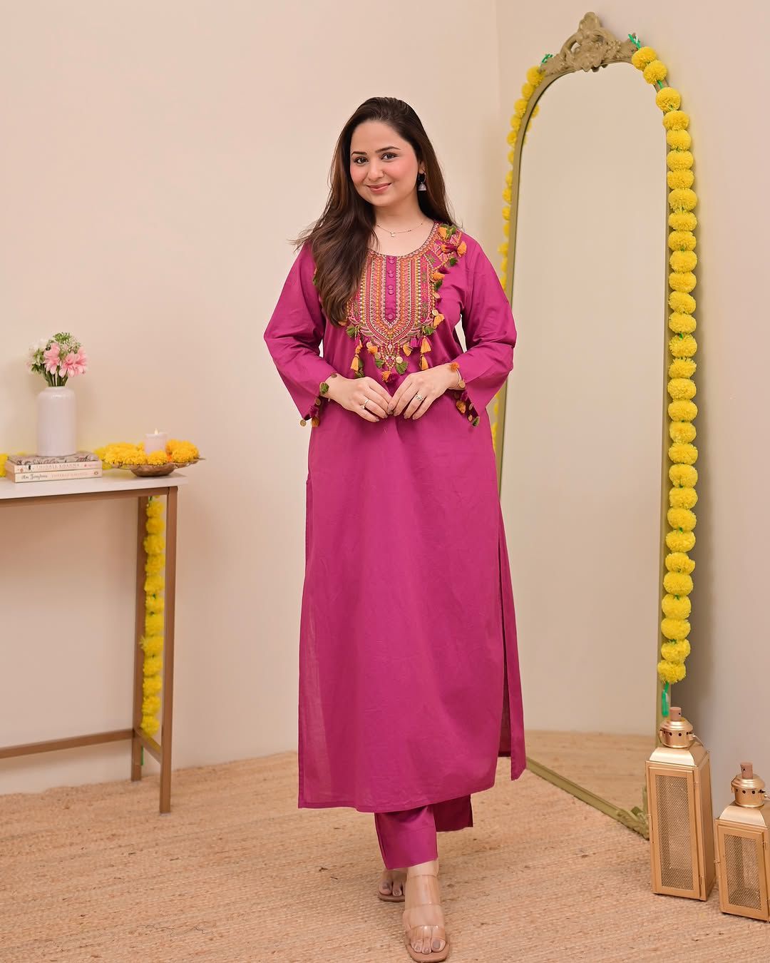 Thread Embroide - tassels and designed Kurta sets