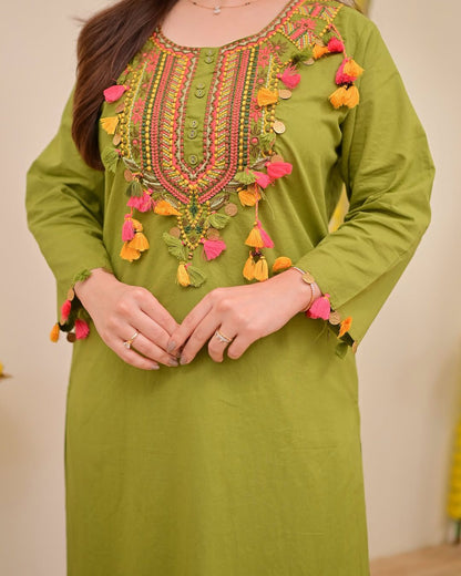 Thread Embroide - tassels and designed Kurta sets