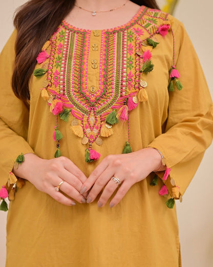 Thread Embroide - tassels and designed Kurta sets