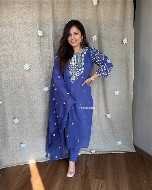 Embroidery work Kurta dupatta