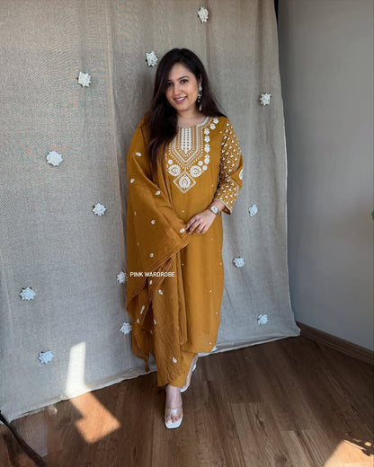 Embroidery work Kurta dupatta