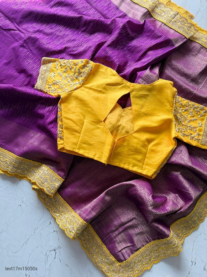 Pure Banarasi Pattu Saree with elegant Weaving Design on all over the saree