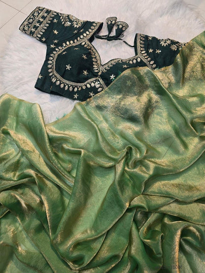 Space Silk Saree With Sequence Emrodairy