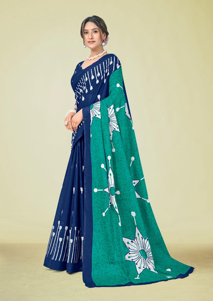 Mal Cotton Printed Saree