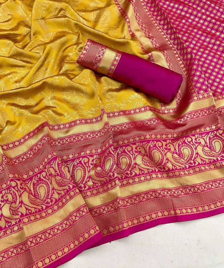 RICH PALLU & JACQUARD WORK ON ALL OVER THE SAREE