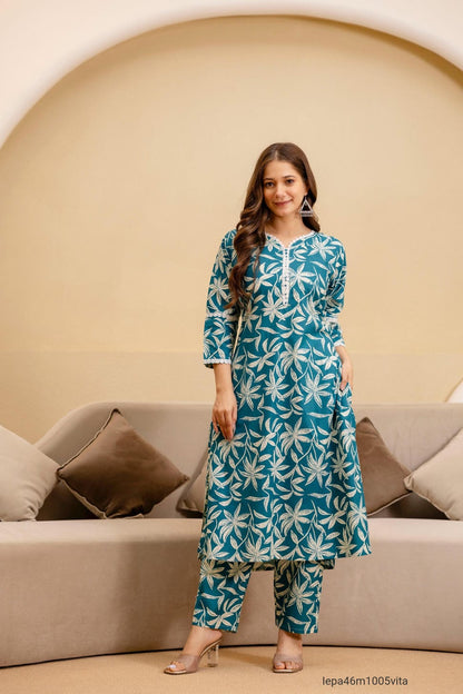 Jaipuri  Printed Cotton Fabric CORD-SET