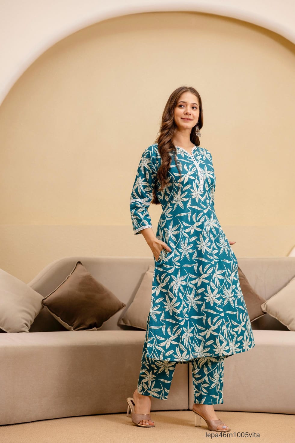 Jaipuri  Printed Cotton Fabric CORD-SET