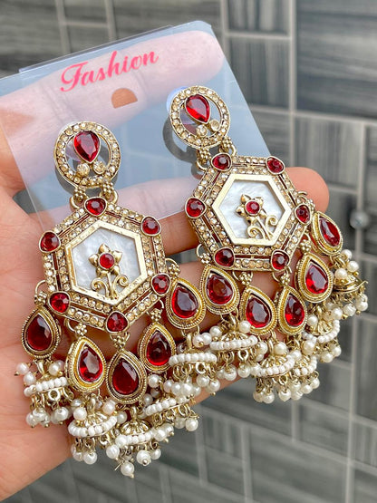 MOP Work Bollywood Earrings