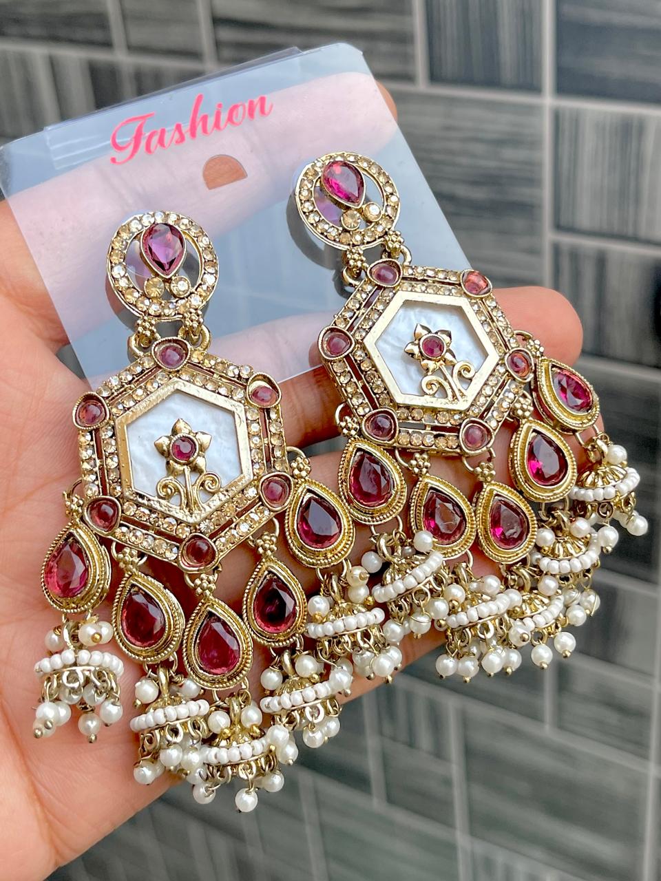 MOP Work Bollywood Earrings
