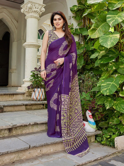 Enchanting soft Georgette saree