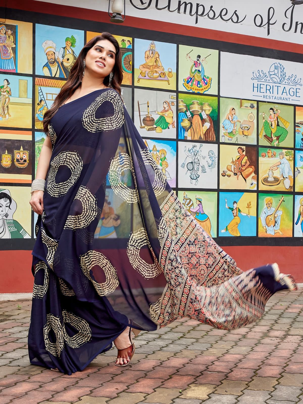 Enchanting soft Georgette saree