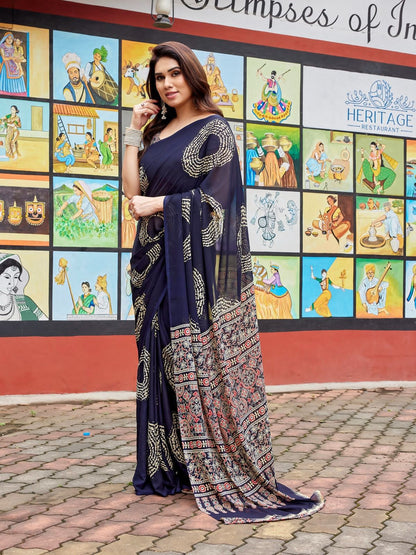 Enchanting soft Georgette saree