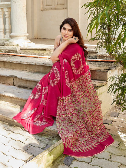 Enchanting soft Georgette saree