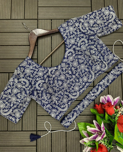 PARTY WEAR READY TO WEAR SAREE WITH STICH BLOUSE WITH EMBROIDERY WORK