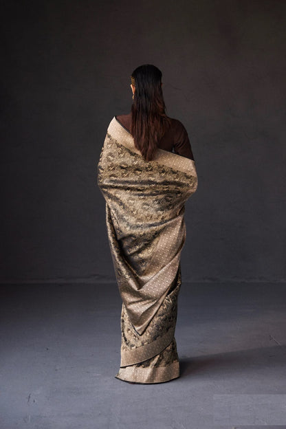 Silk Saree  beautiful Zari work in form of traditional motifs