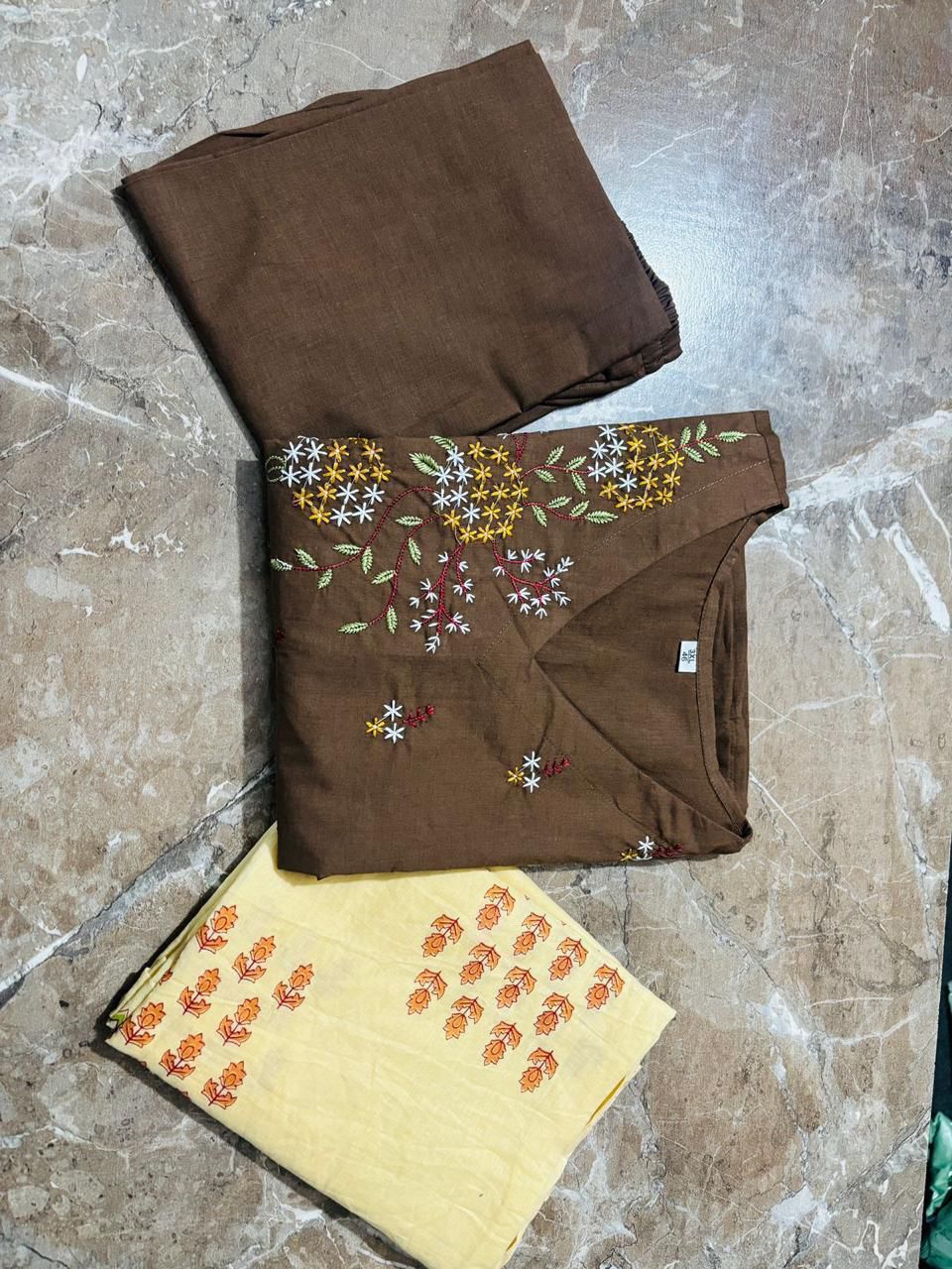 Earthy olive and black with delicate embroidery is elegance redefined Kurta