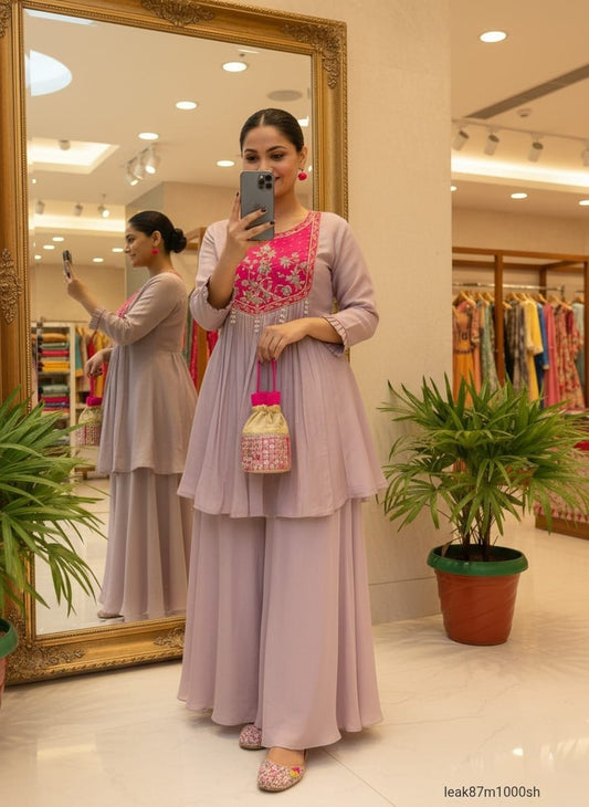 Sharara cord kurta set