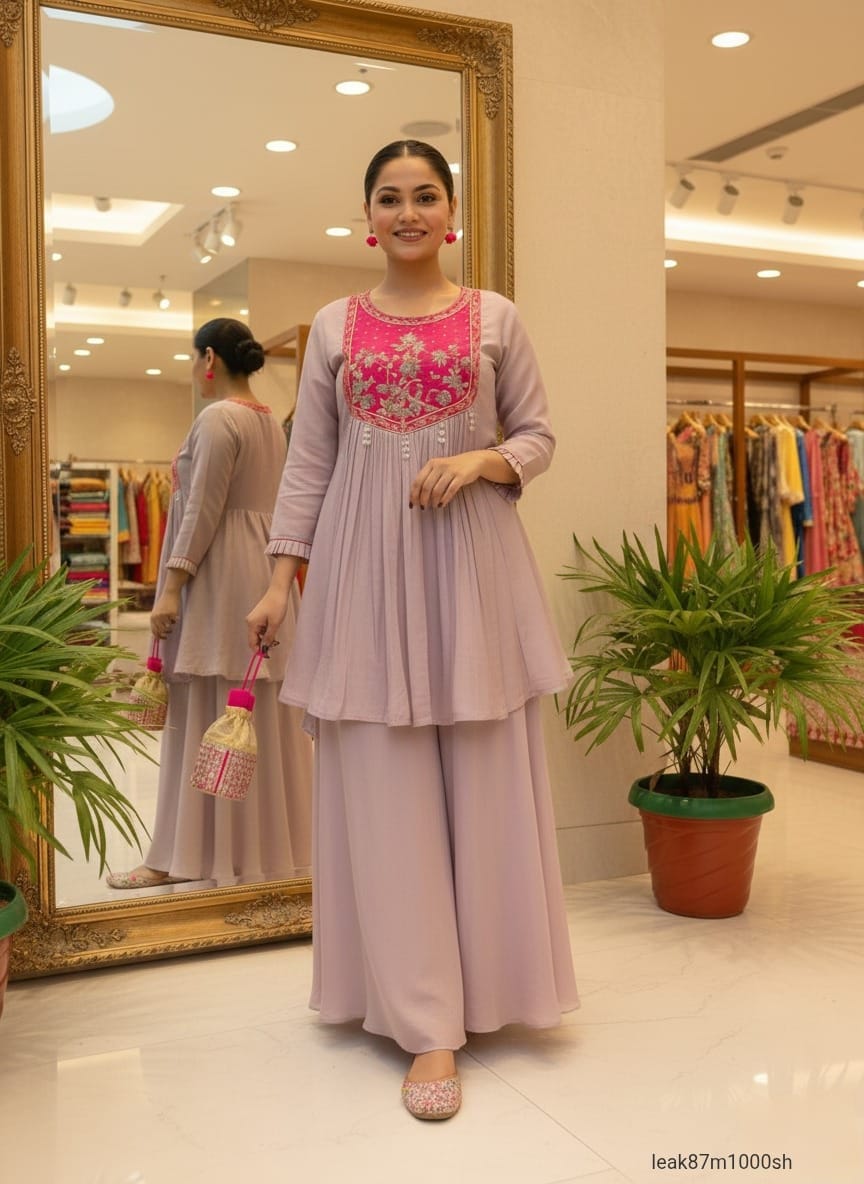 Sharara cord kurta set