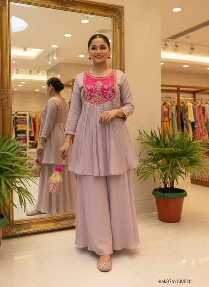 Sharara cord kurta set