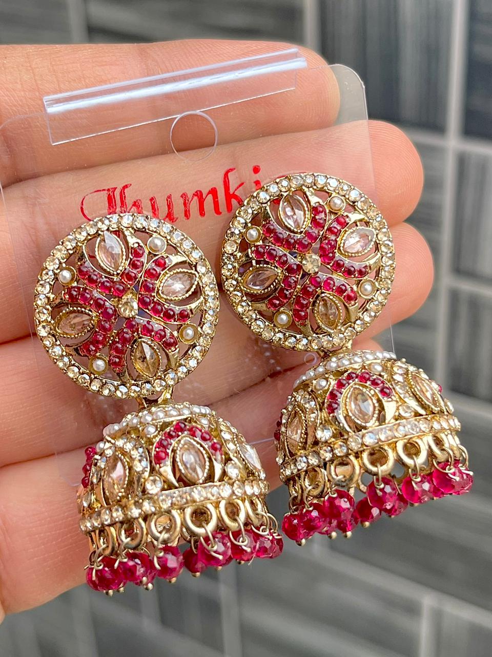 Premium Quality Light Weight Reverse Ad Jhumkie, Earing