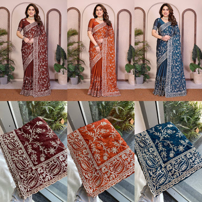 Party Wear Rangoli Silk Saree