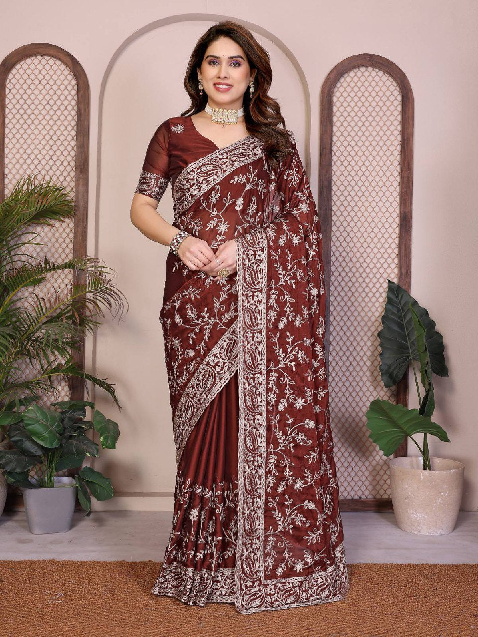 Party Wear Rangoli Silk Saree