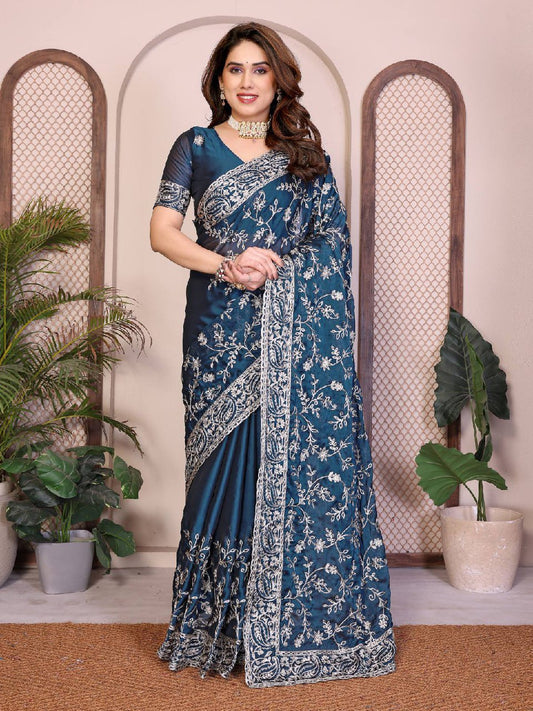 Party Wear Rangoli Silk Saree