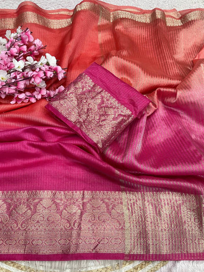 Kota chex border silk weaving saree