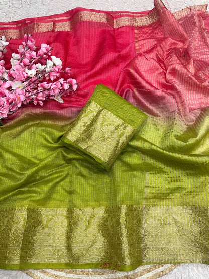 Kota chex border silk weaving saree