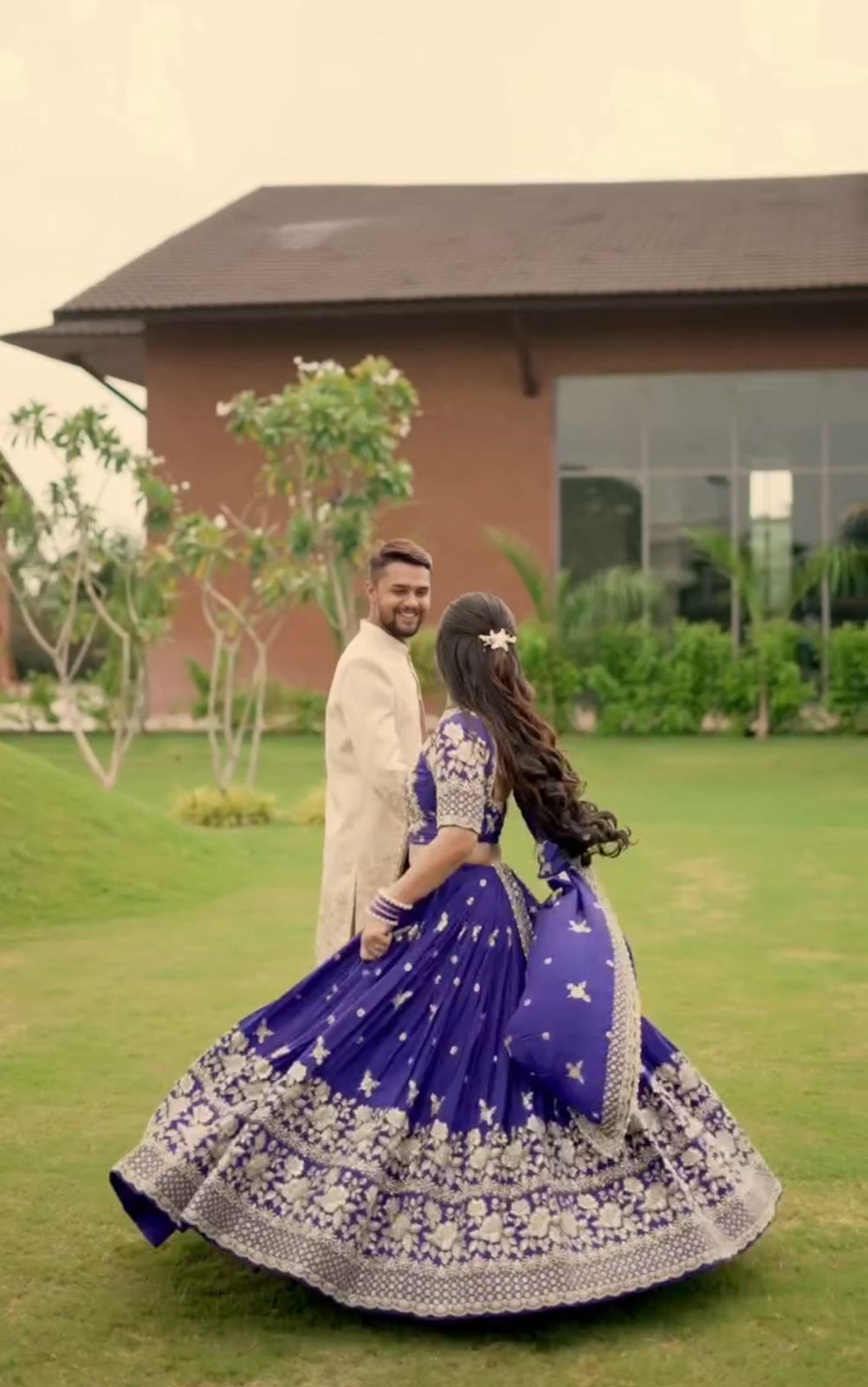 Heavy Embroidery Thread & Sequence Work Lehenga