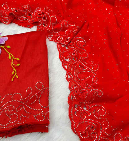 Soft Georgette Silk Fabric Saree