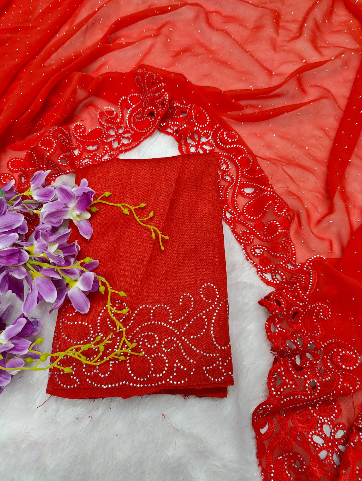 Soft Georgette Silk Fabric Saree