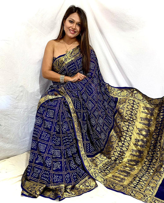 New  Kanjivaram Bandhani Saree