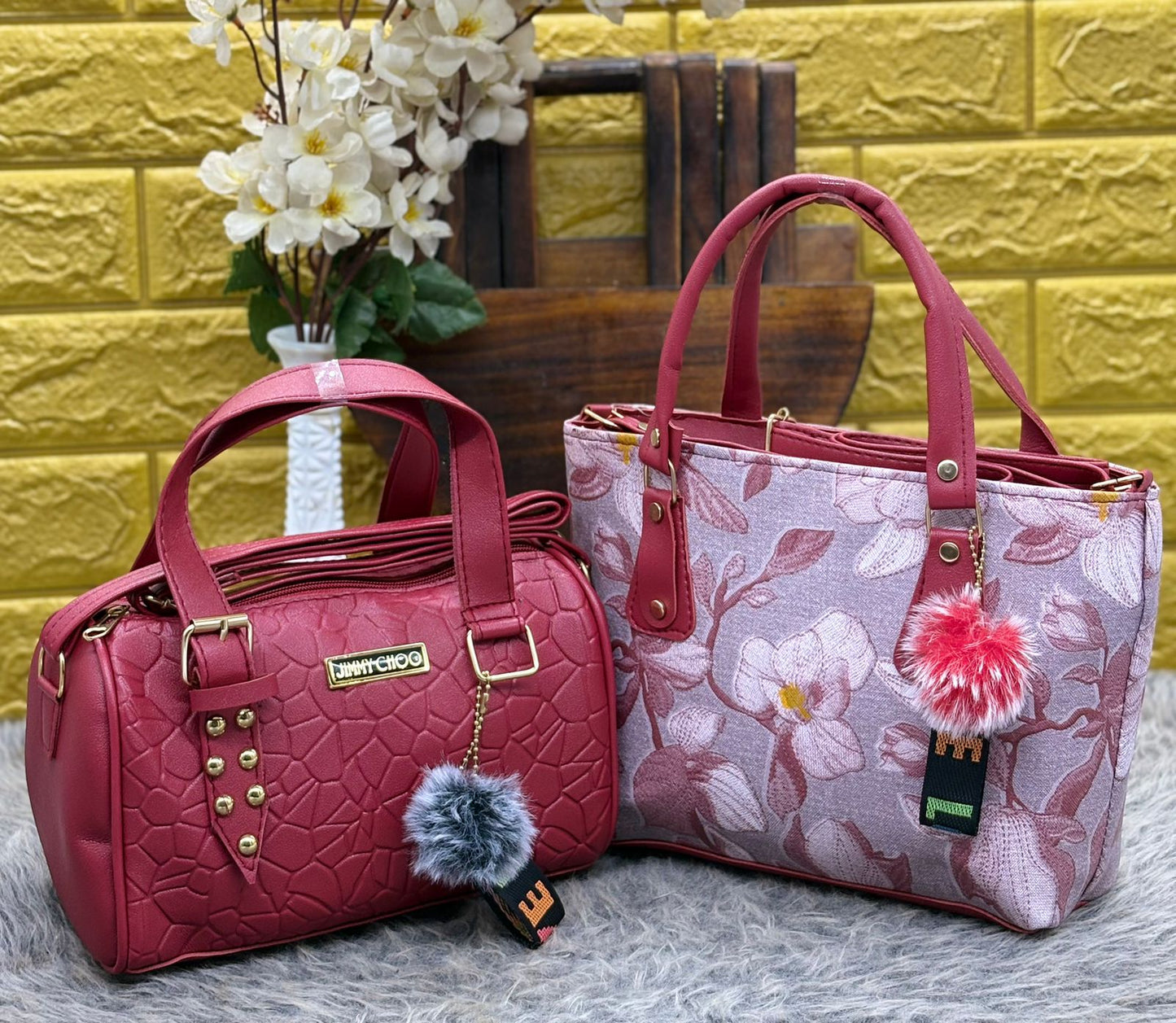 JIMMYCHOO & FLOWER  SLING COMBO Fashion Bag