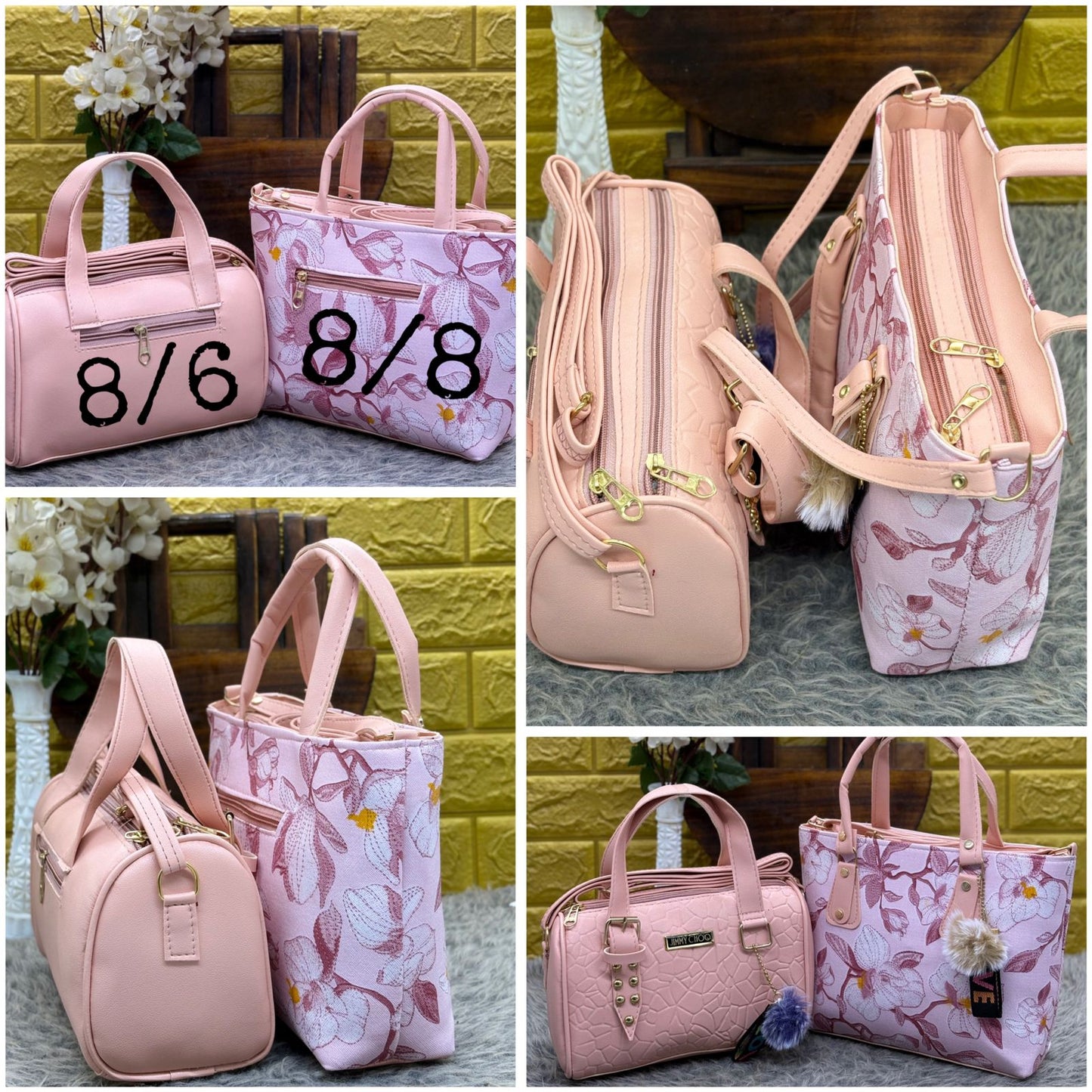 JIMMYCHOO & FLOWER  SLING COMBO Fashion Bag